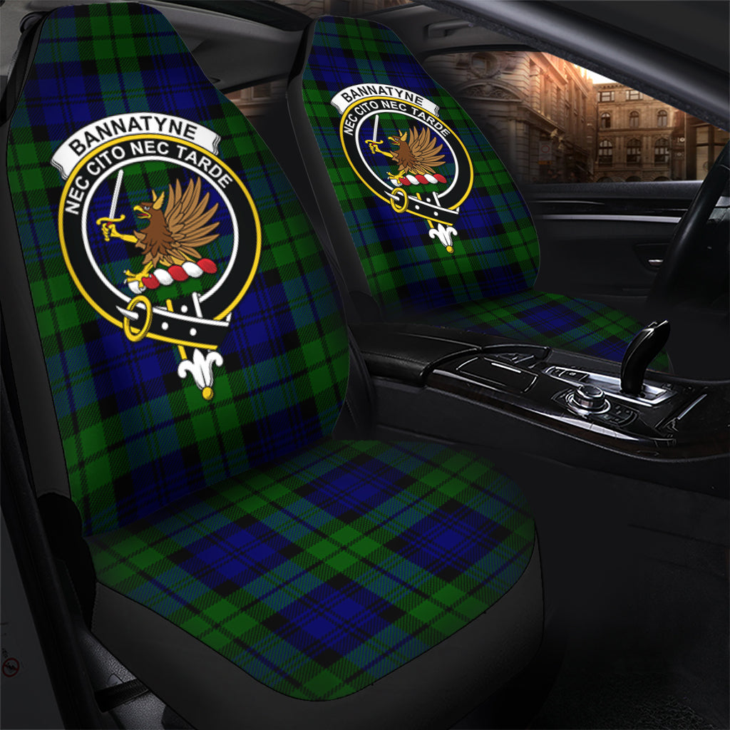 Bannatyne Tartan Car Seat Cover with Family Crest - Tartanvibesclothing