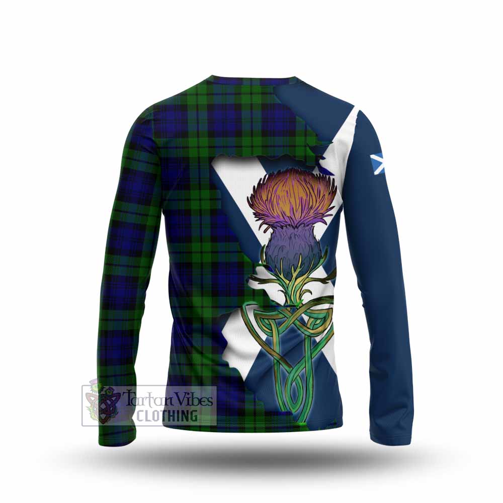 Tartan Vibes Clothing Bannatyne Tartan Family Crest Long Sleeve T-Shirt Scottish Thistle Celtic Inspired
