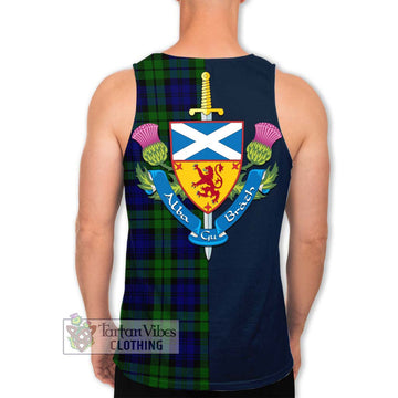 Tartan Vibes Clothing Bannatyne Tartan Men's Tank Top with Scottish Lion Royal Arm Half Style