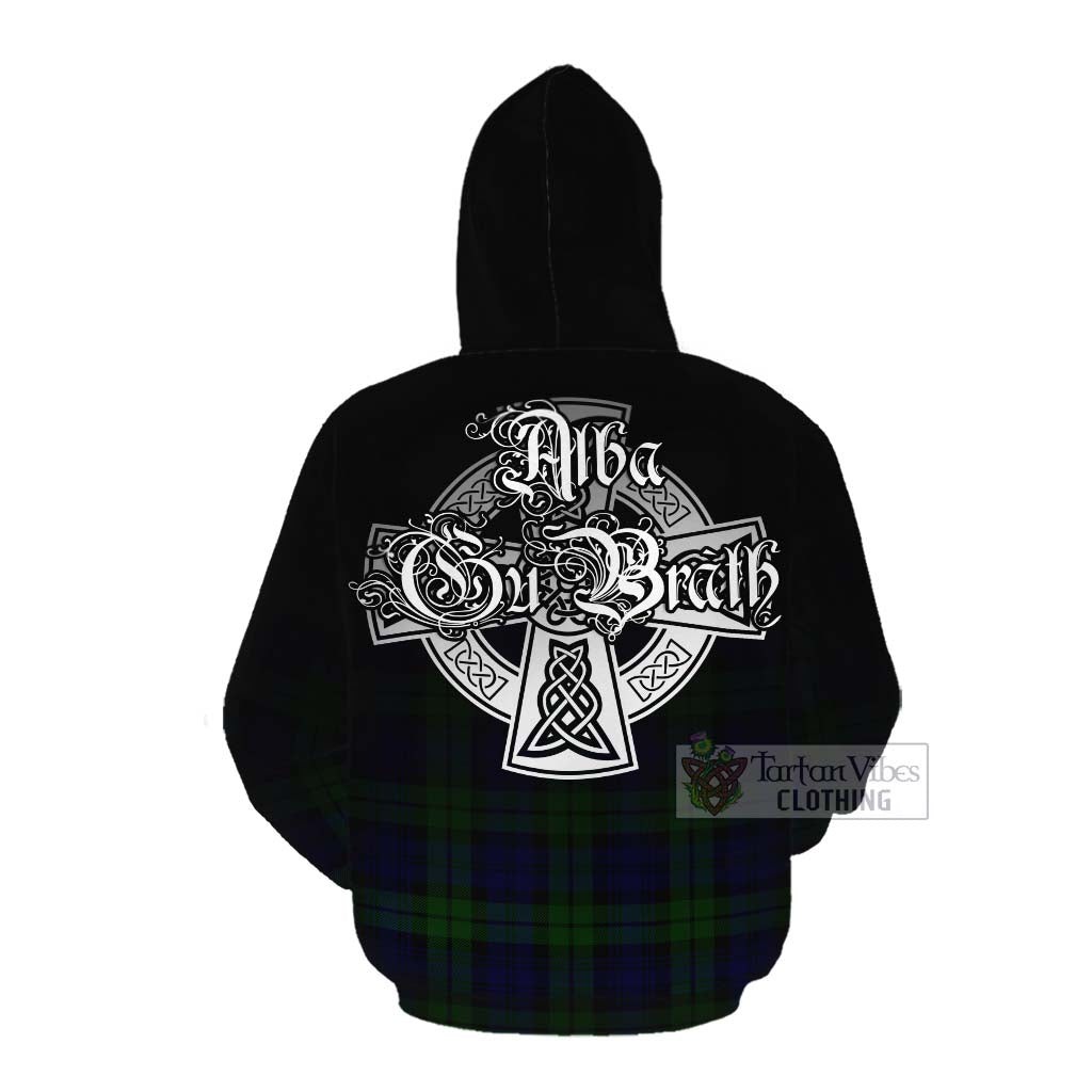 Tartan Vibes Clothing Bannatyne Tartan Cotton Hoodie Featuring Alba Gu Brath Family Crest Celtic Inspired