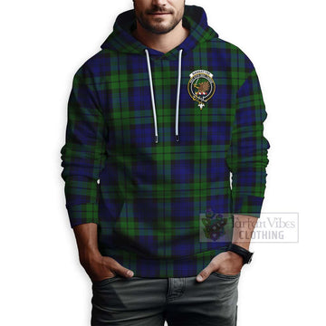 Tartan Vibes Clothing Bannatyne Tartan Hoodie with Family Crest and Bearded Skull Holding Bottles of Whiskey