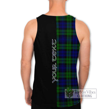 Bannatyne Tartan Men's Tank Top with Family Crest and Half Of Me Style - Tartanvibesclothing Shop