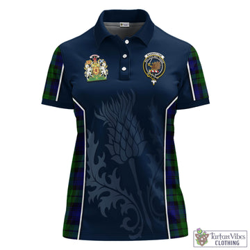 Tartan Vibes Clothing Bannatyne Tartan Women's Polo Shirt with Family Crest and Scottish Thistle Vibes Sport Style