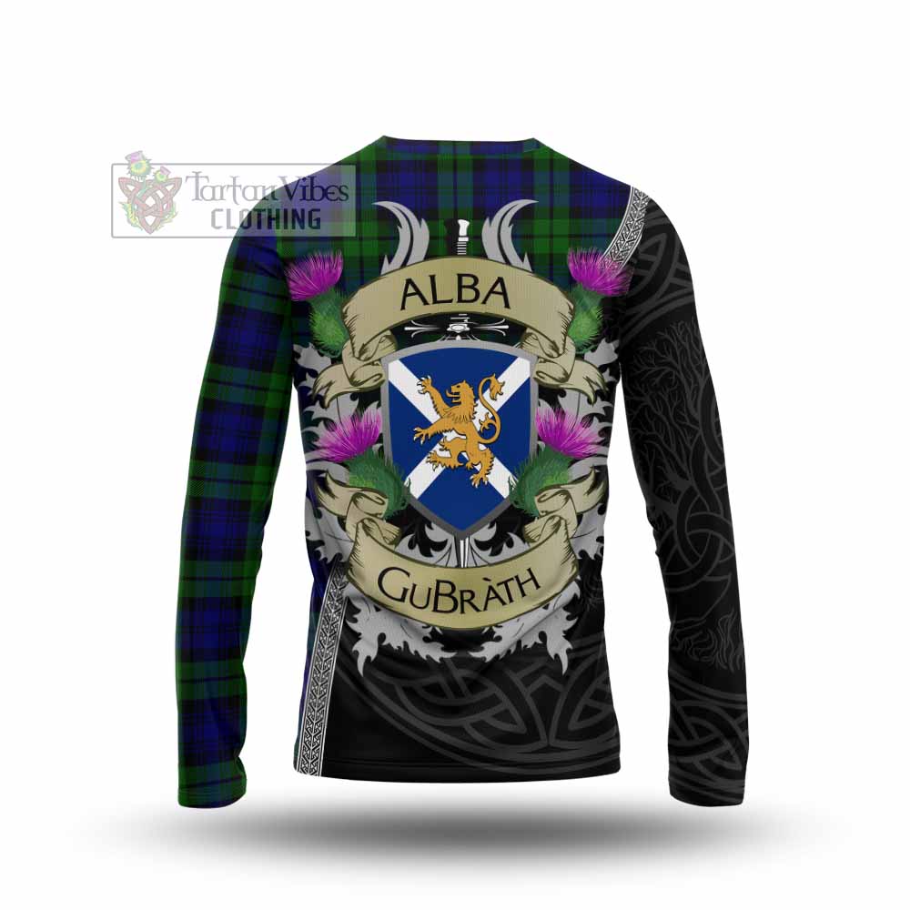 Tartan Vibes Clothing Bannatyne Tartan Family Crest Long Sleeve T-Shirt Lion Rampant Royal Thistle Shield Celtic Inspired