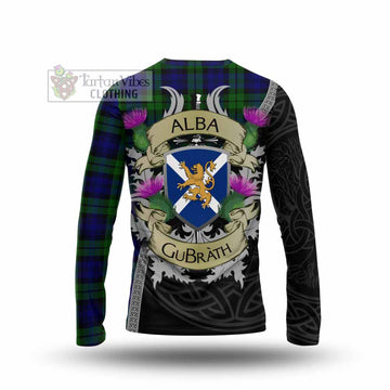 Tartan Vibes Clothing Bannatyne Tartan Family Crest Long Sleeve T-Shirt Lion Rampant Royal Thistle Shield Celtic Inspired