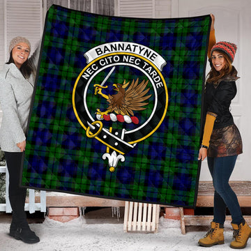 Bannatyne Tartan Quilt with Family Crest