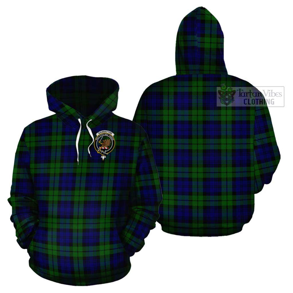 Bannatyne Tartan Cotton Hoodie with Family Crest Pullover Hoodie - Tartan Vibes Clothing