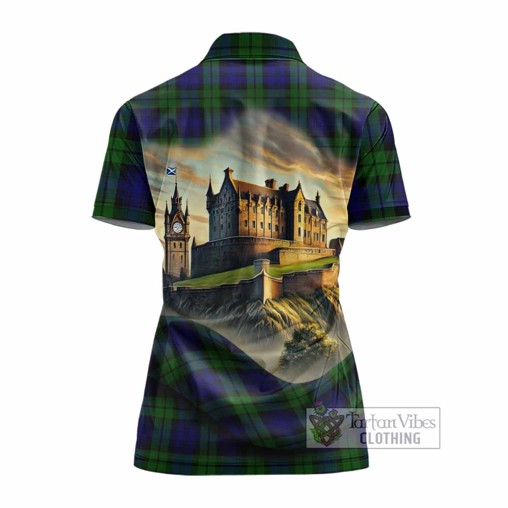 Tartan Vibes Clothing Bannatyne Tartan Family Crest Women's Polo Shirt with Scottish Ancient Castle Stype