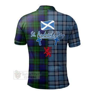 Tartan Vibes Clothing Bannatyne Tartan Polo Shirt Happy St. Andrew's Day Half Tartan Style
