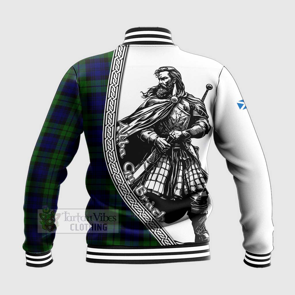 Tartan Vibes Clothing Bannatyne Tartan Clan Crest Baseball Jacket with Highlander Warrior Celtic Style