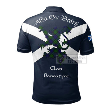 Tartan Vibes Clothing Bannatyne Tartan Lion Rampant Polo Shirt – Proudly Display Your Heritage with Alba Gu Brath and Clan Name