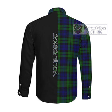 Bannatyne Tartan Long Sleeve Button Shirt with Family Crest and Half Of Me Style Men's Shirt - Tartanvibesclothing Shop