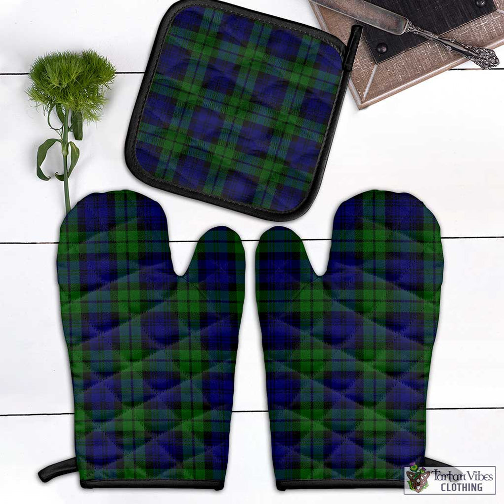 Bannatyne Tartan Combo Oven Mitt & Pot-Holder Combo 1 Oven Mitt & 1 Pot-Holder Black - Tartan Vibes Clothing