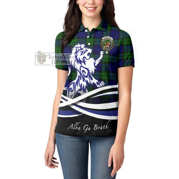 Bannatyne Tartan Women's Polo Shirt with Alba Gu Brath Regal Lion Emblem - Tartan Vibes Clothing