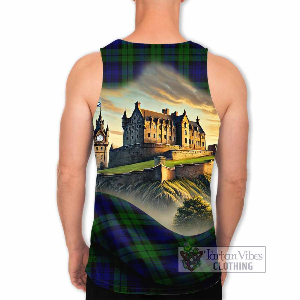 Tartan Vibes Clothing Bannatyne Tartan Family Crest Men's Tank Top with Scottish Ancient Castle Style