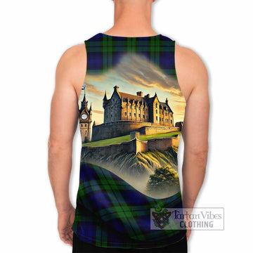 Tartan Vibes Clothing Bannatyne Tartan Family Crest Men's Tank Top with Scottish Ancient Castle Style