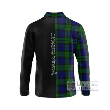 Bannatyne Tartan Long Sleeve Polo Shirt with Family Crest and Half Of Me Style - Tartanvibesclothing Shop