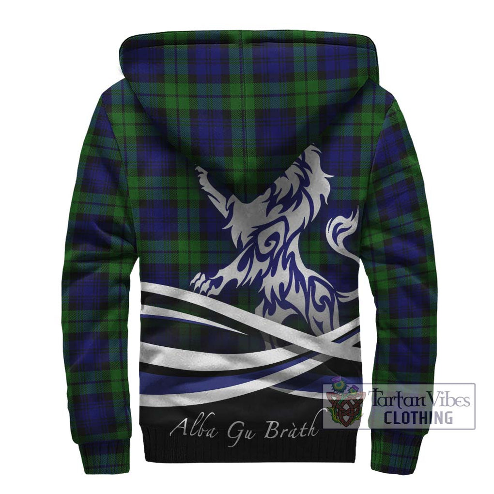 Bannatyne Tartan Sherpa Hoodie with Alba Gu Brath Regal Lion Emblem - Tartanvibesclothing Shop