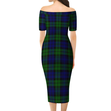 Bannatyne Tartan Off Shoulder Lady Dress - Tartanvibesclothing