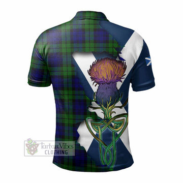 Tartan Vibes Clothing Bannatyne Tartan Family Crest Polo Shirt Scottish Thistle Celtic Inspired