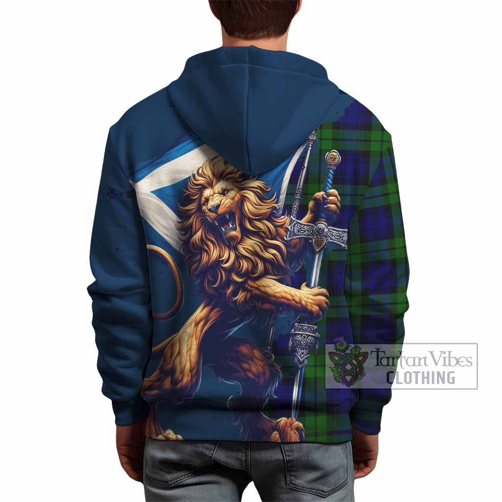 Bannatyne Tartan Family Crest Hoodie with Scottish Majestic Lion