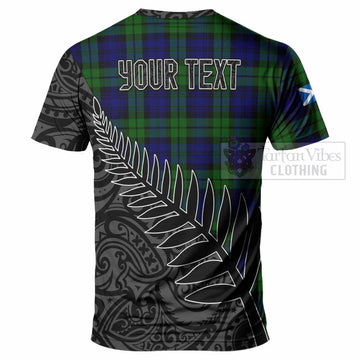 Tartan Vibes Clothing Bannatyne Crest Tartan T-Shirt with New Zealand Silver Fern Half Style