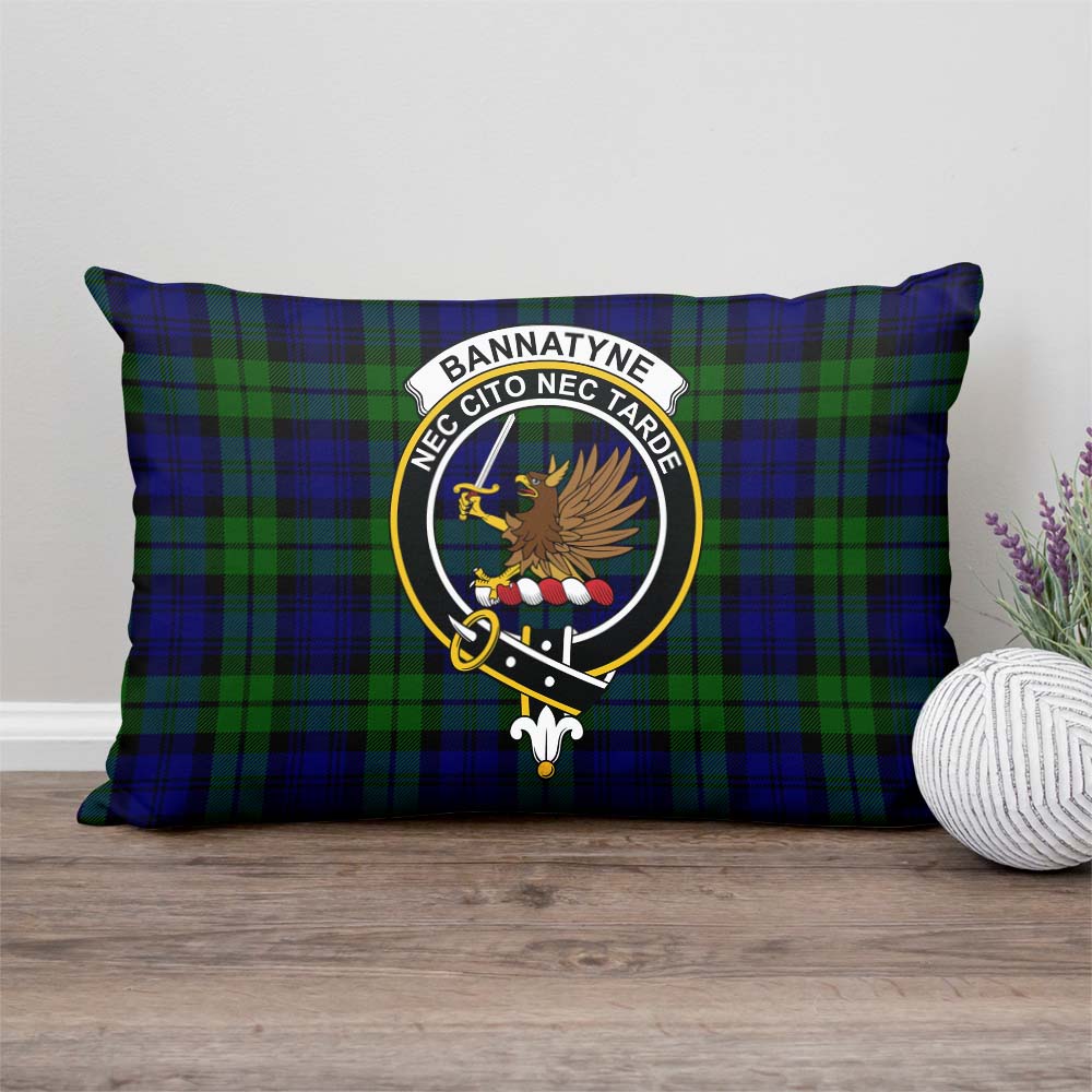 Bannatyne Tartan Pillow Cover with Family Crest Rectangle Pillow Cover - Tartanvibesclothing