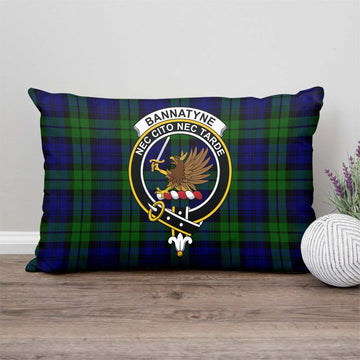 Bannatyne Tartan Pillow Cover with Family Crest Rectangle Pillow Cover - Tartanvibesclothing