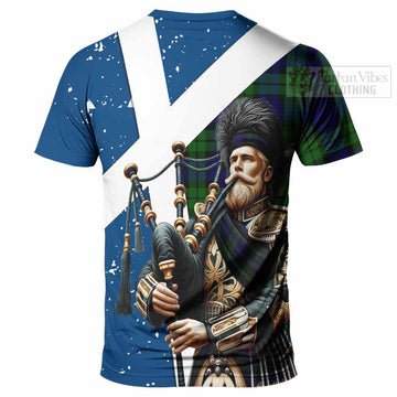 Tartan Vibes Clothing Bannatyne Tartan T-Shirt with Family Crest Scottish Bagpiper Vibes