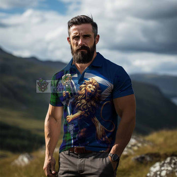 Tartan Vibes Clothing Bannatyne Tartan Family Crest Men's Polo Shirt with Scottish Majestic Lion