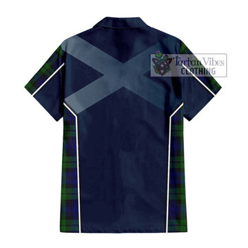 Bannatyne Tartan Short Sleeve Button Shirt with Family Crest and Lion Rampant Vibes Sport Style - Tartan Vibes Clothing