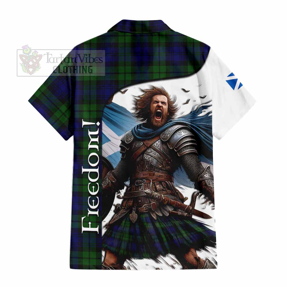 Tartan Vibes Clothing Bannatyne Crest Tartan Short Sleeve Button Shirt Inspired by the Freedom of Scottish Warrior