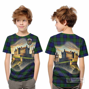 Tartan Vibes Clothing Bannatyne Tartan Family Crest Kid T-Shirt with Scottish Ancient Castle Style