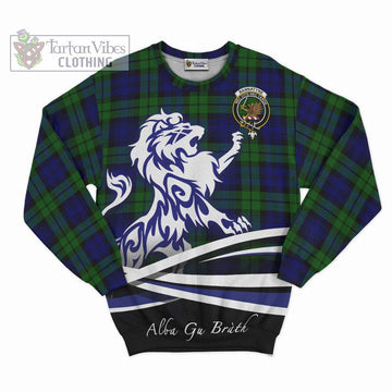 Bannatyne Tartan Sweatshirt with Alba Gu Brath Regal Lion Emblem - Tartanvibesclothing Shop