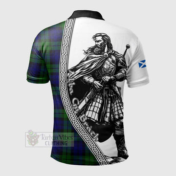 Bannatyne Tartan Clan Crest Polo Shirt with Highlander Warrior Celtic Style