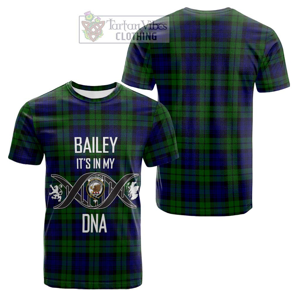 Tartan Vibes Clothing Bannatyne Tartan Cotton T-shirt with Family Crest DNA In Me Style