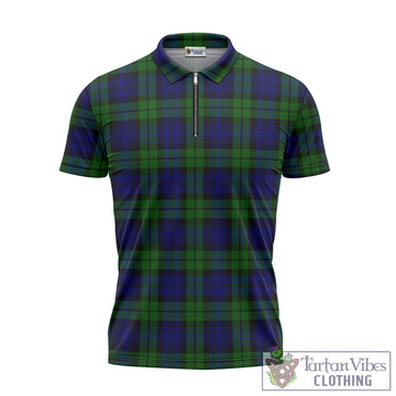 Tartan Vibes Clothing Bannatyne Tartan Zipper Polo Shirt
