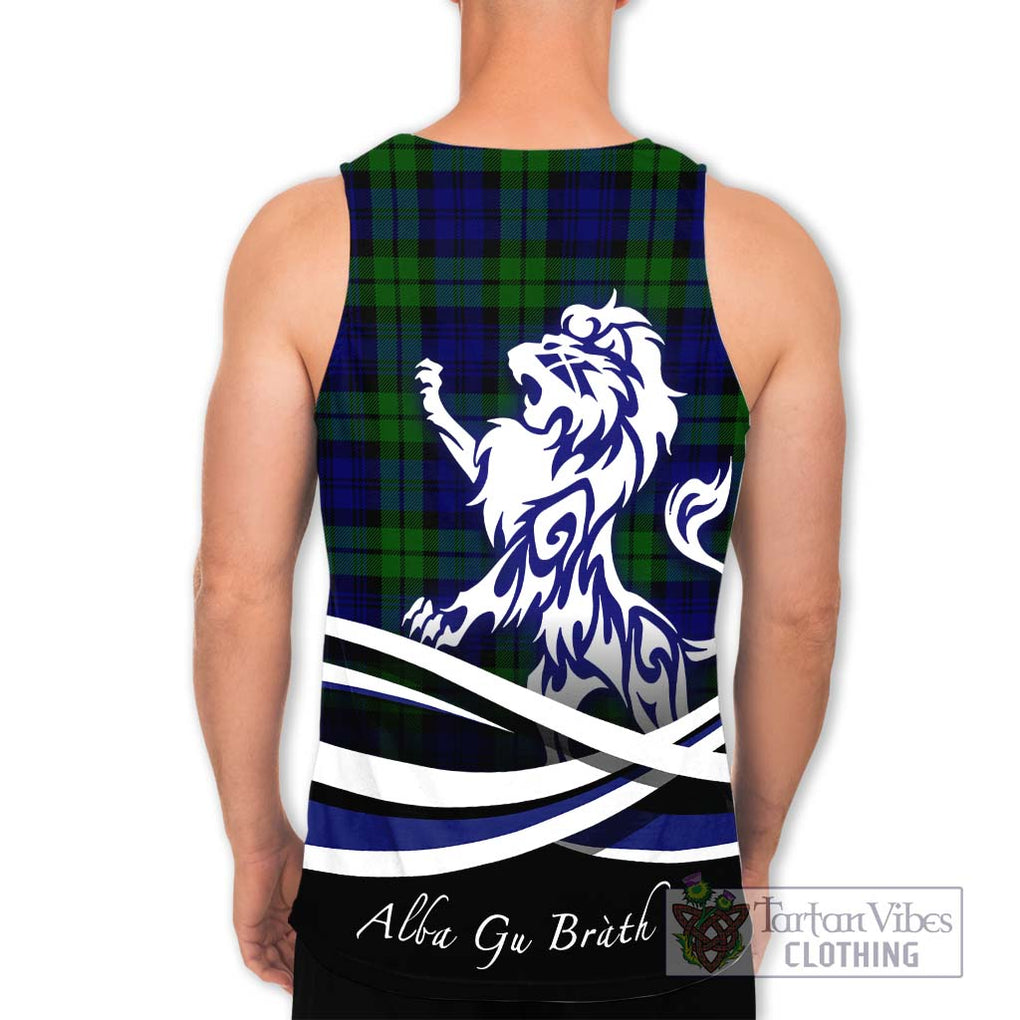 Bannatyne Tartan Men's Tank Top with Alba Gu Brath Regal Lion Emblem - Tartanvibesclothing Shop