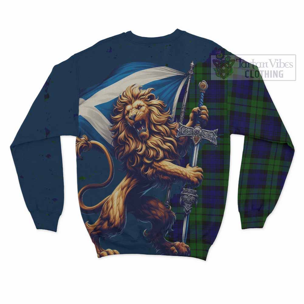 Tartan Vibes Clothing Bannatyne Tartan Family Crest Sweatshirt with Scottish Majestic Lion