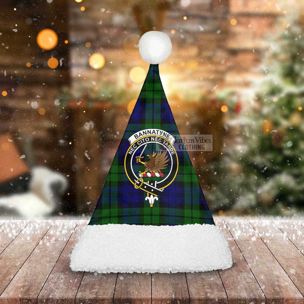 Tartan Vibes Clothing Bannatyne Tartan Christmas Santa Hats with Family Crest