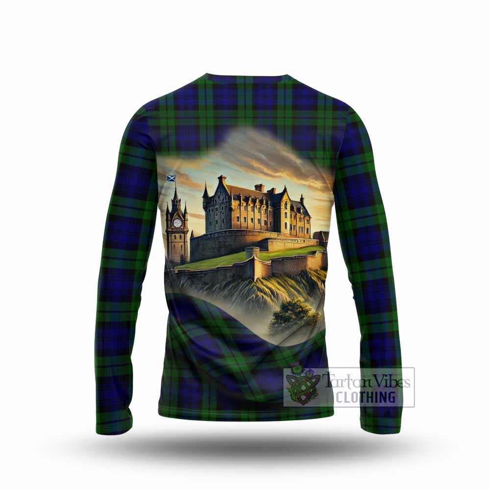 Tartan Vibes Clothing Bannatyne Tartan Family Crest Long Sleeve T-Shirt with Scottish Ancient Castle Style