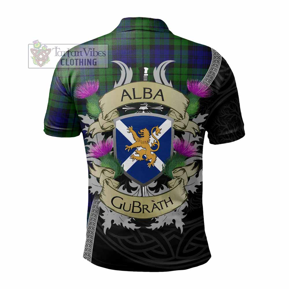 Tartan Vibes Clothing Bannatyne Tartan Family Crest Polo Shirt Lion Rampant Royal Thistle Shield Celtic Inspired