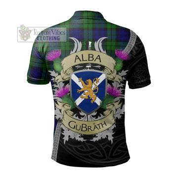 Tartan Vibes Clothing Bannatyne Tartan Family Crest Polo Shirt Lion Rampant Royal Thistle Shield Celtic Inspired