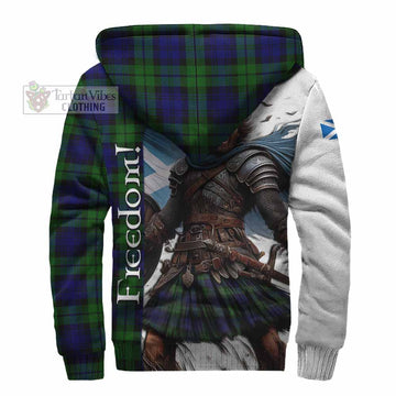 Tartan Vibes Clothing Bannatyne Crest Tartan Sherpa Hoodie Inspired by the Freedom of Scottish Warrior