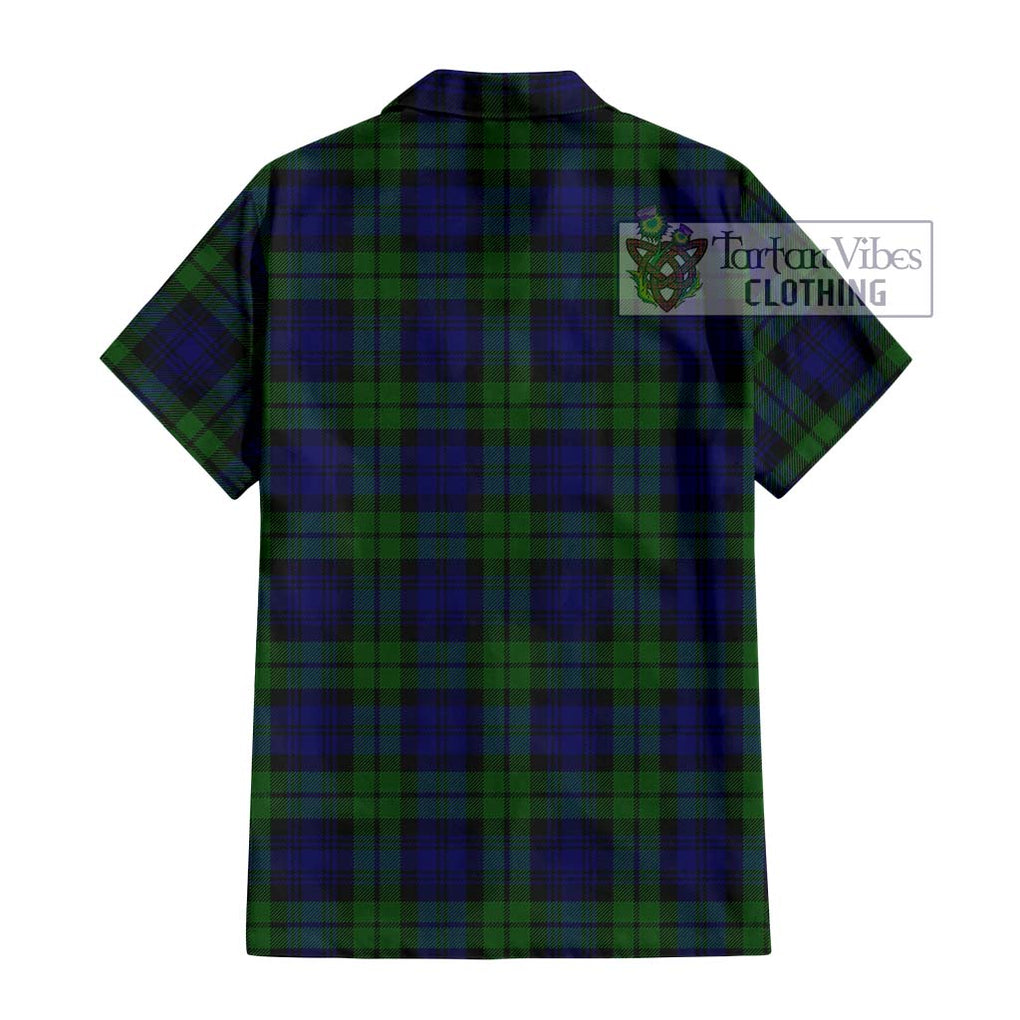 Bannatyne Tartan Short Sleeve Button Shirt with Family Crest DNA In Me Style - Tartanvibesclothing Shop