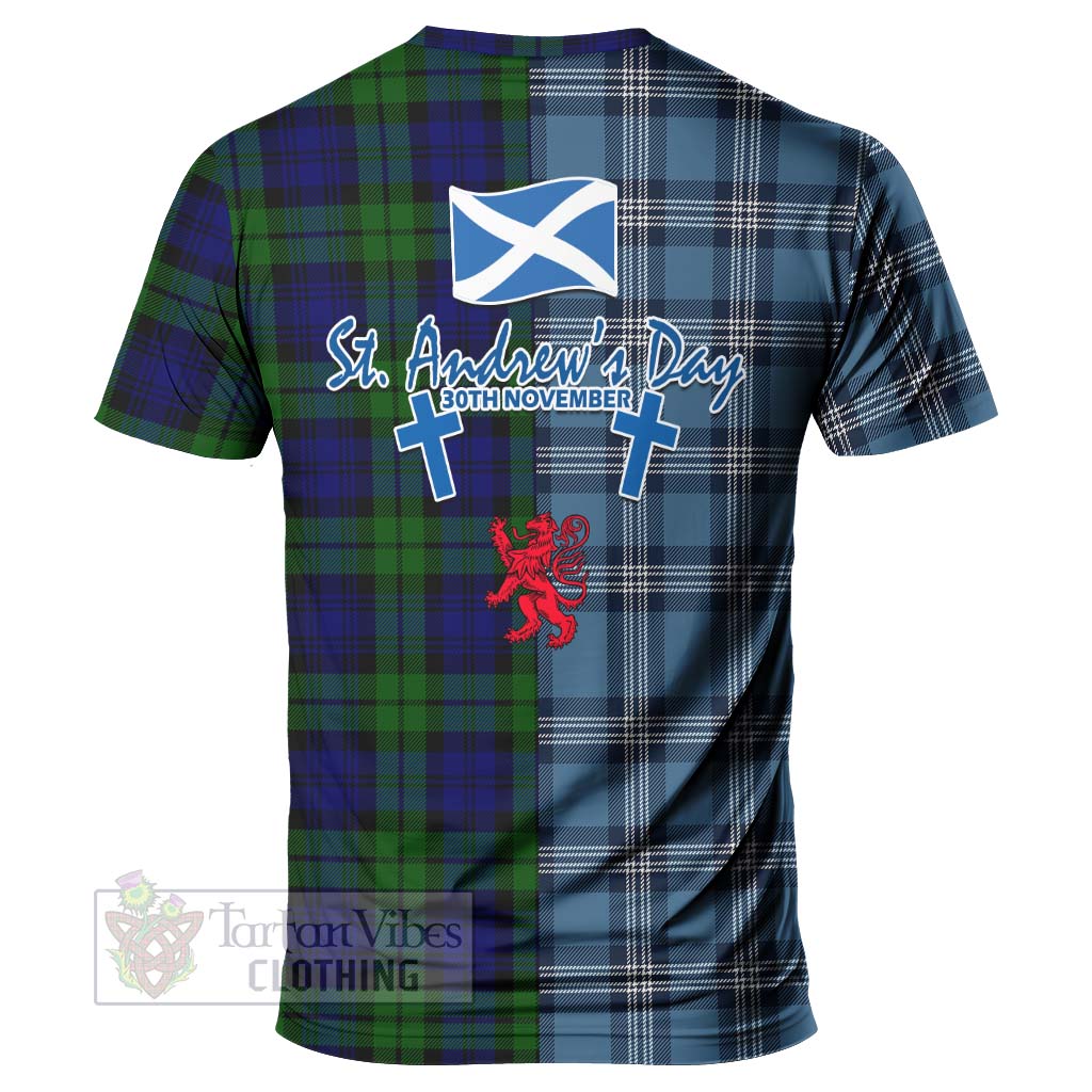 Tartan Vibes Clothing Bannatyne Tartan T-Shirt Happy St. Andrew's Day Half Tartan Style