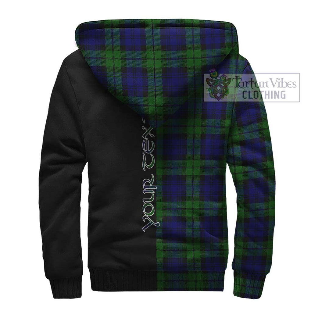 Bannatyne Tartan Sherpa Hoodie with Family Crest and Half Of Me Style - Tartanvibesclothing Shop