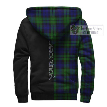 Bannatyne Tartan Sherpa Hoodie with Family Crest and Half Of Me Style - Tartanvibesclothing Shop