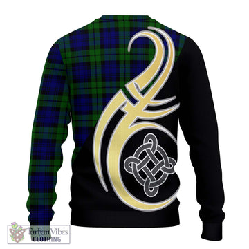 Bannatyne Tartan Knitted Sweater with Family Crest and Celtic Symbol Style - Tartan Vibes Clothing