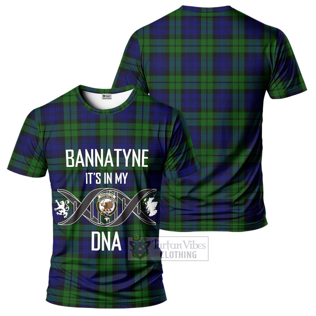 Bannatyne Tartan T-Shirt with Family Crest DNA In Me Style - Tartan Vibes Clothing